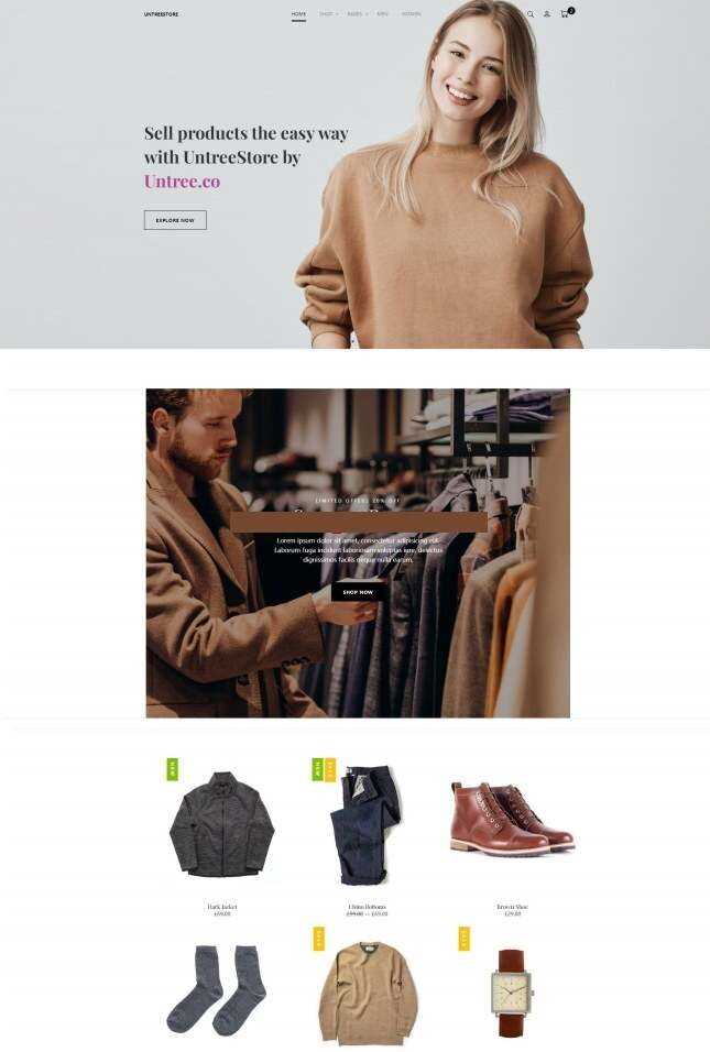 时尚服饰单品销售服务网站html模板 - 项目资源网 - 项目资源网
