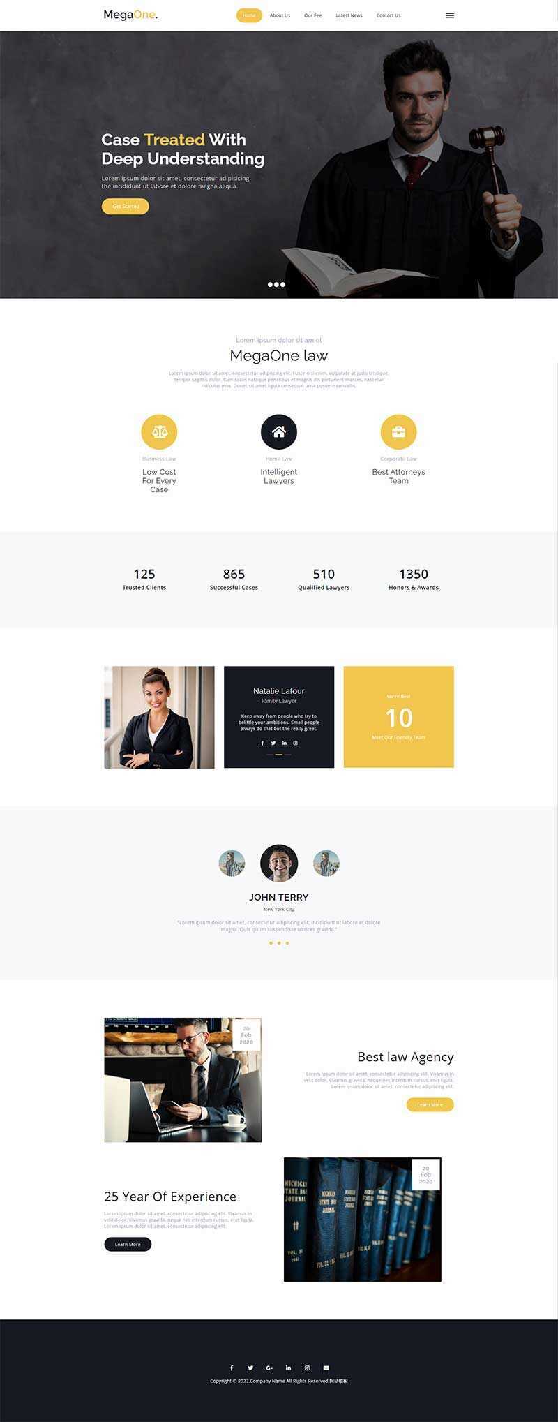 法律咨询服务机构HTML5网站模板 - 项目资源网 - 项目资源网