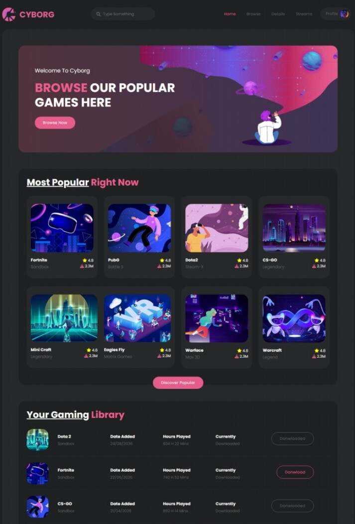HTML5热门游戏体验宣传网站模板 - 项目资源网 - 项目资源网