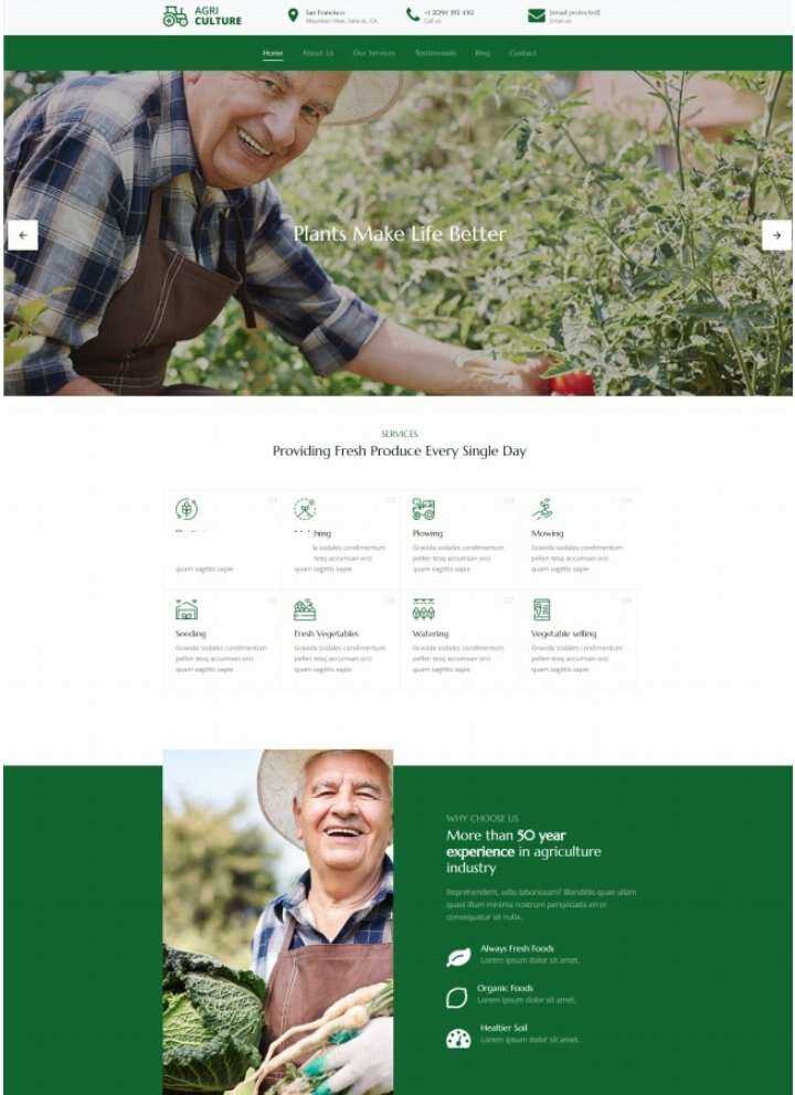 Bootstrap绿色有机果蔬农场html模板 - 项目资源网 - 项目资源网