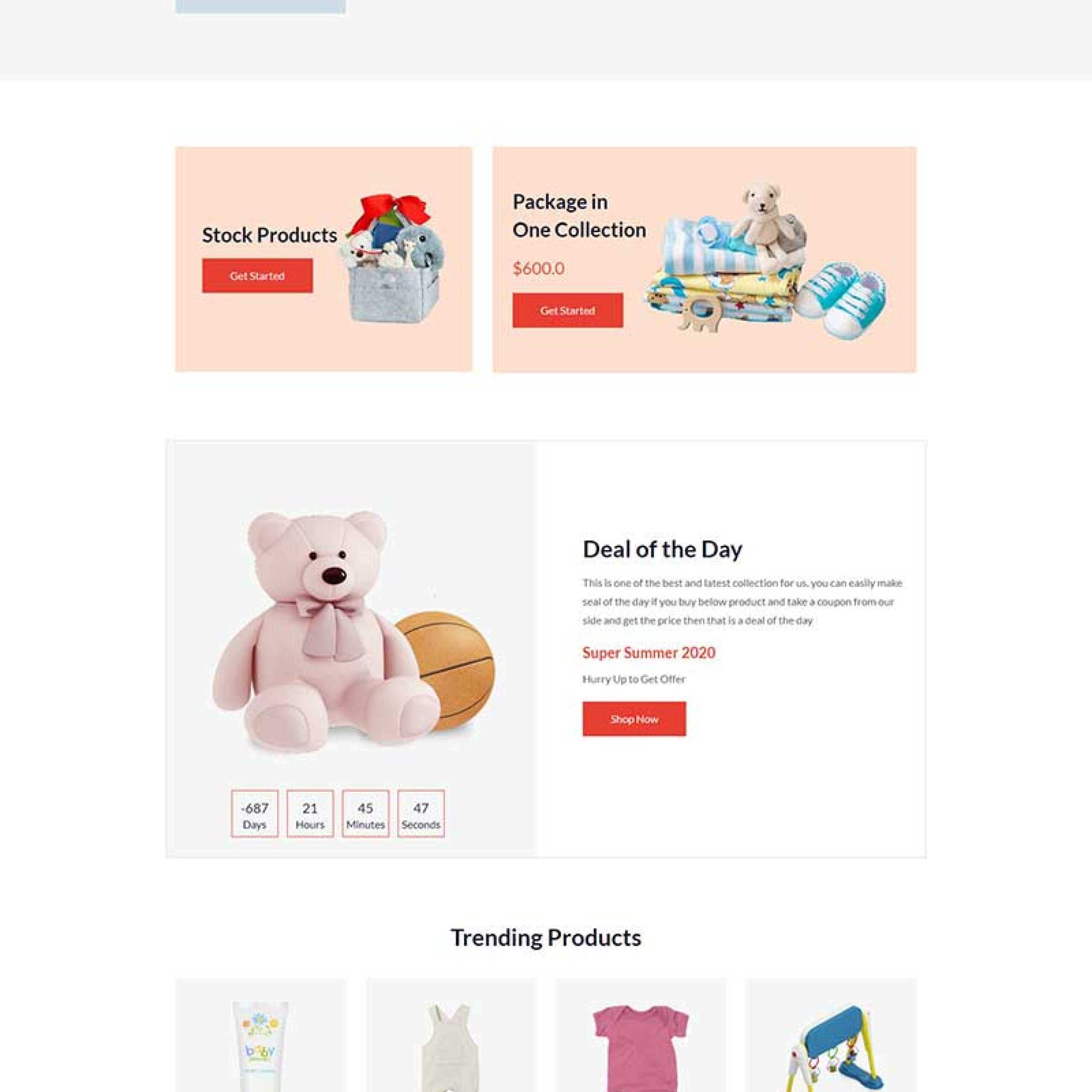 多用途响应式婴儿用品商店HTML5模板 - 项目资源网 - 项目资源网
