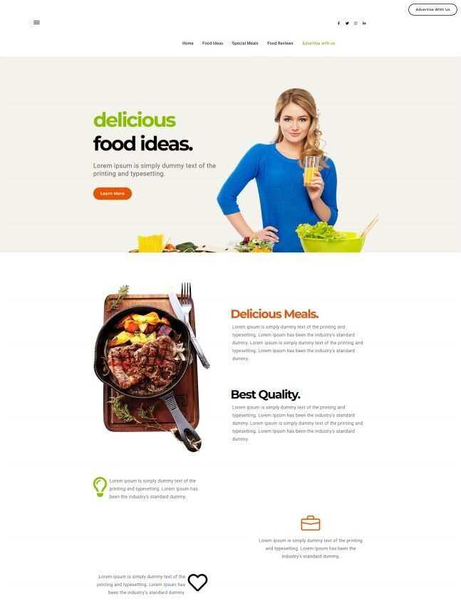 健康营养美食宣传网站HTML5模板 - 项目资源网 - 项目资源网