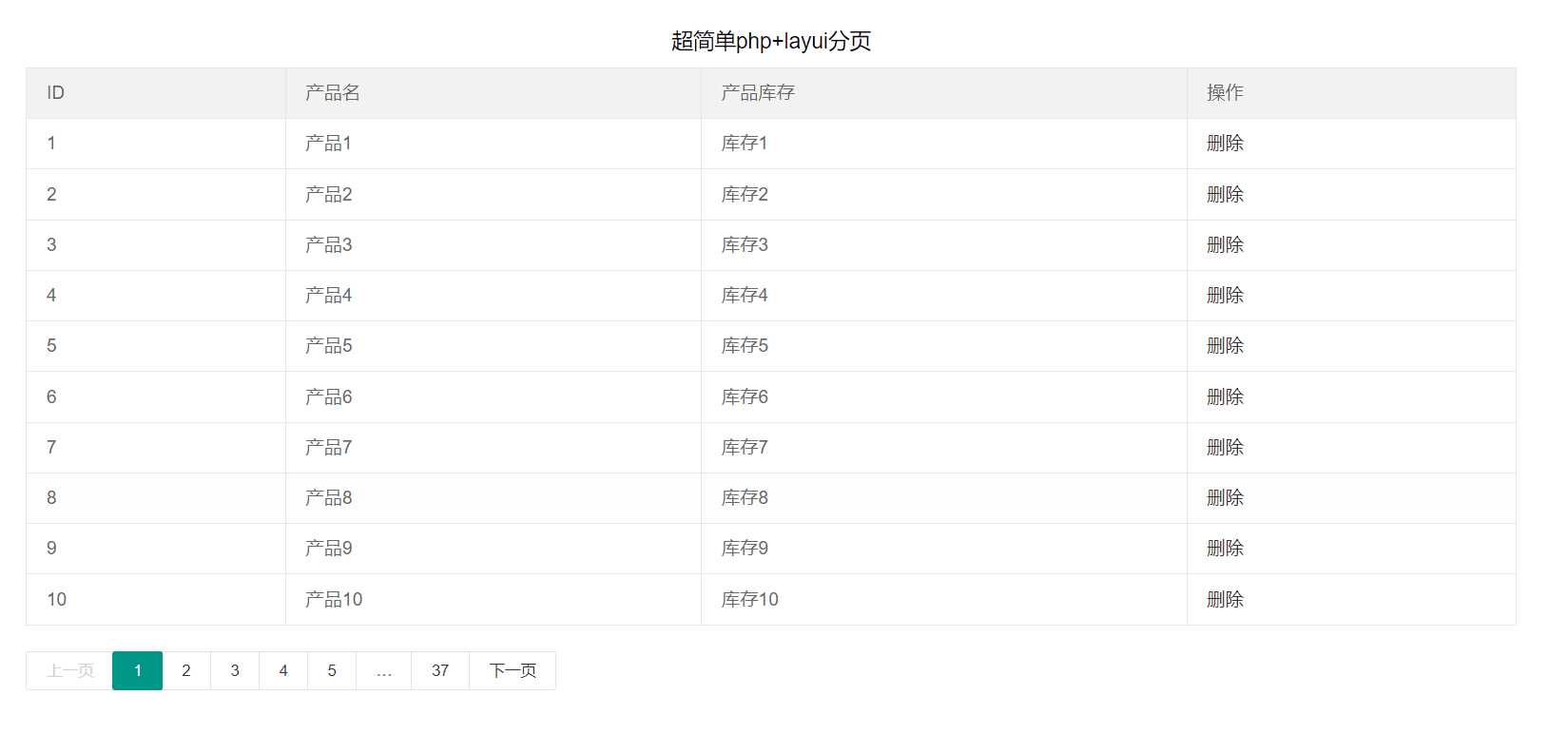 php7+layui超简单分页 - 项目资源网 - 项目资源网