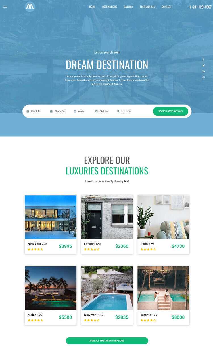 环球旅行酒店预定网站html5模板 - 项目资源网 - 项目资源网
