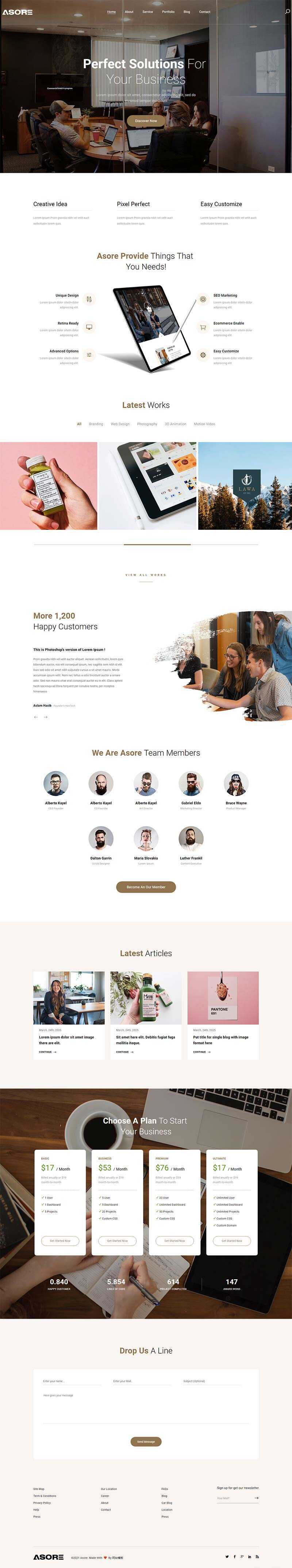 Bootstrap大气的企业产品展示html5模板 - 项目资源网 - 项目资源网