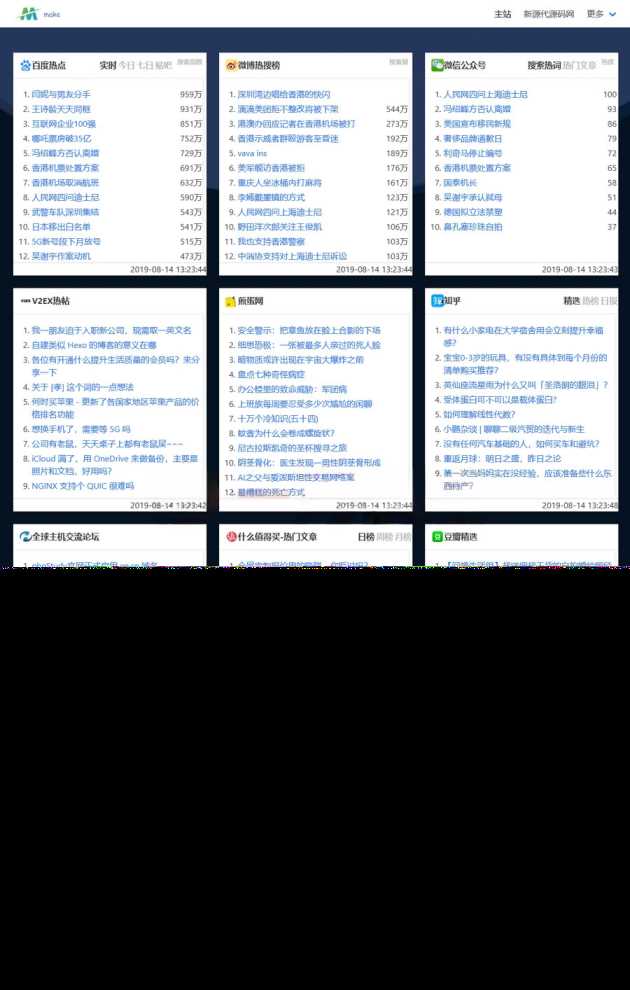 2023年全新热搜热门榜内容系统聚合源码 - 项目资源网 - 项目资源网