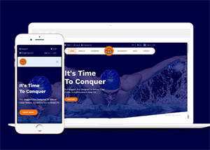 宽屏游泳用品商店HTML5模板下载 - 项目资源网 - 项目资源网