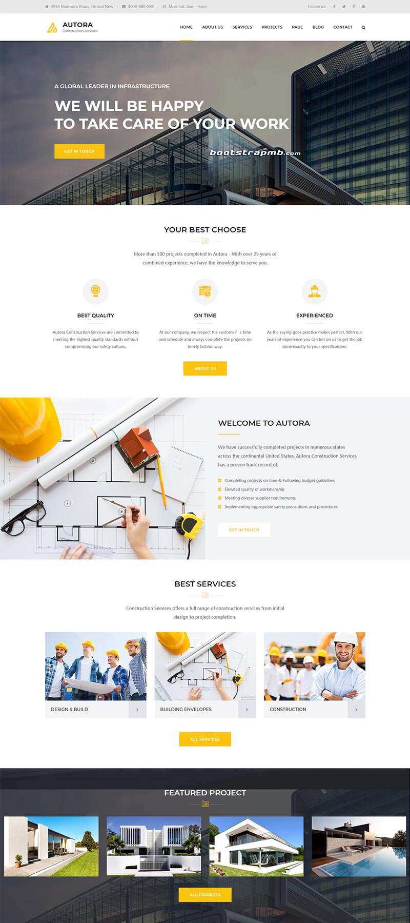 Bootstrap响应式的房地产建筑企业网站HTML模板 - 项目资源网 - 项目资源网