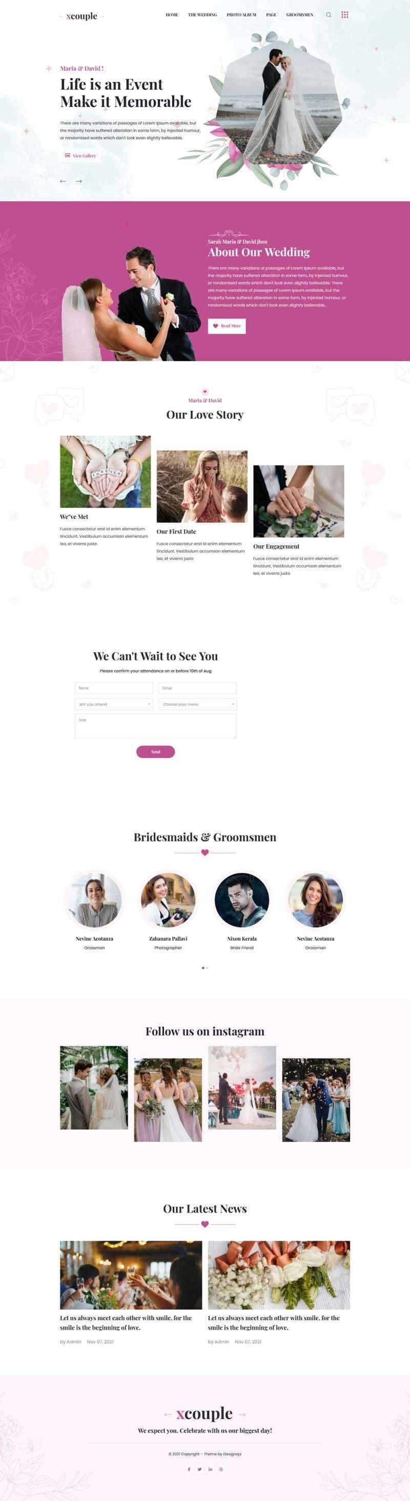 婚礼图片相册展示HTML模板 - 项目资源网 - 项目资源网