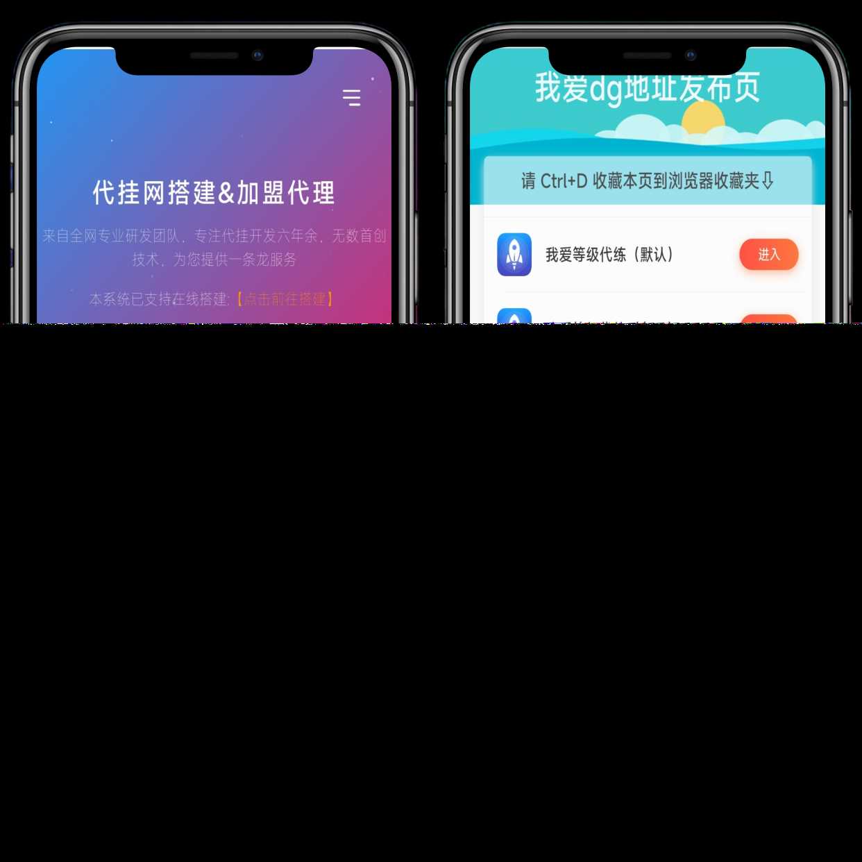 分享一款好看的D挂单页+加盟代理+网址发布页+app下载页 - 项目资源网 - 项目资源网