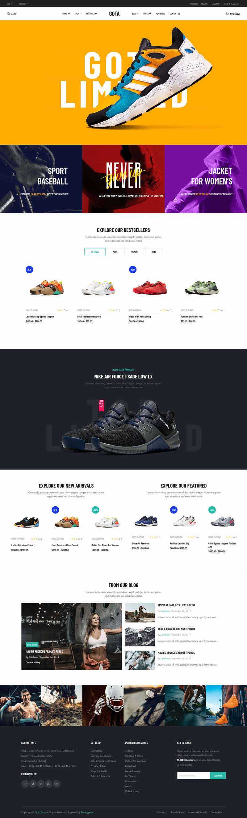 bootstrap响应式品牌运动鞋商城HTML5模板 - 项目资源网 - 项目资源网