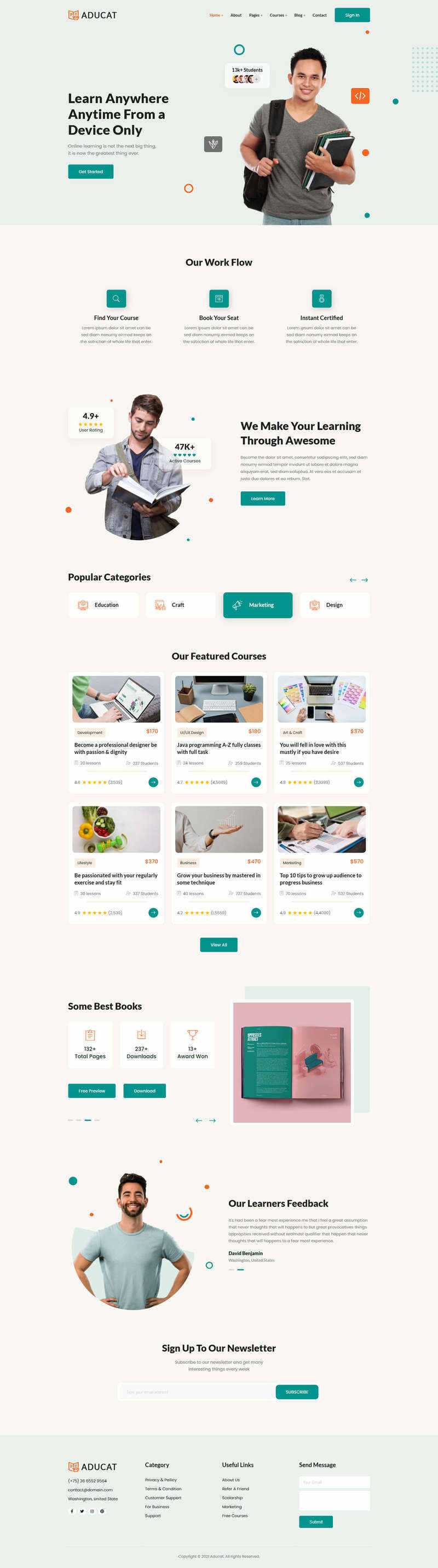 Bootstrap5响应式在线课程教育网页模板 - 项目资源网 - 项目资源网