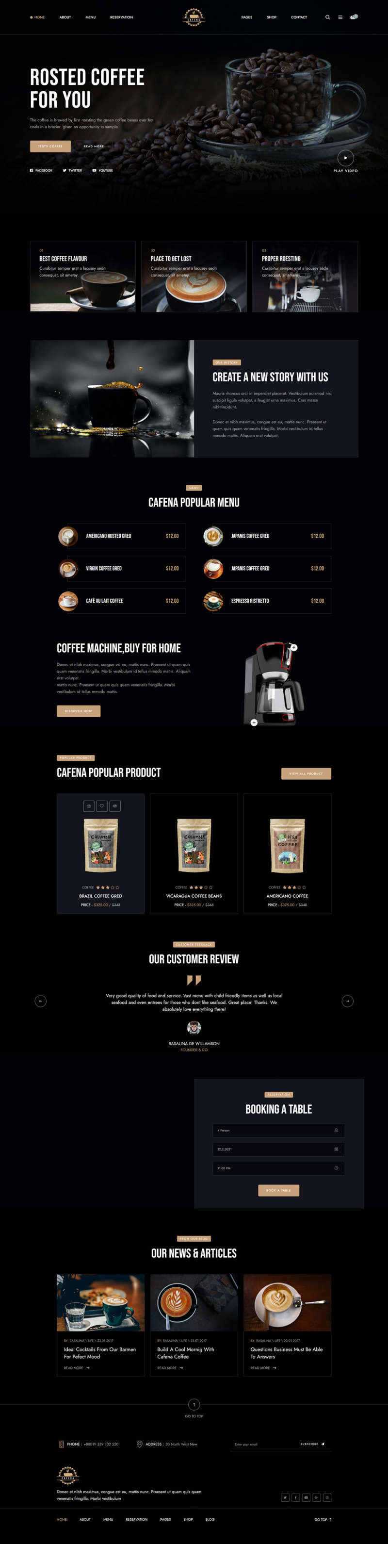 响应式咖啡奶茶店铺HTML5电商销售模板 - 项目资源网 - 项目资源网