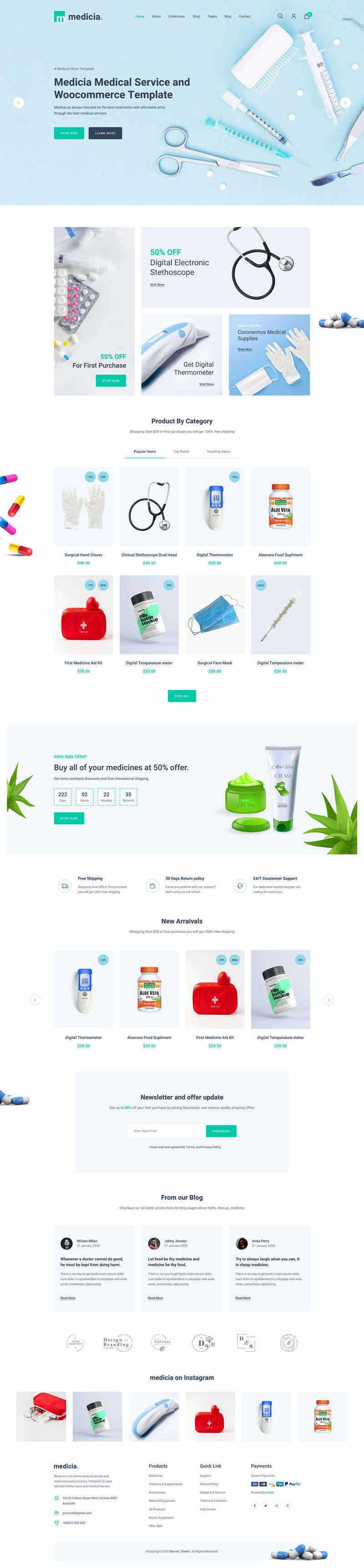 Bootstrap4医疗保健用品电子商务HTML5模板 - 项目资源网 - 项目资源网