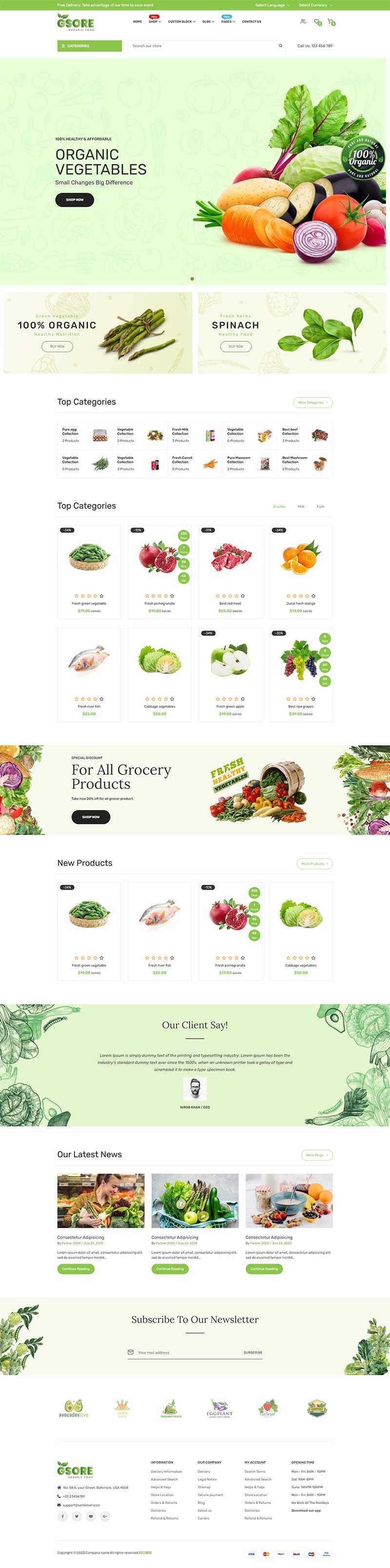 有机食品在线商城网站HTML模板 - 项目资源网 - 项目资源网