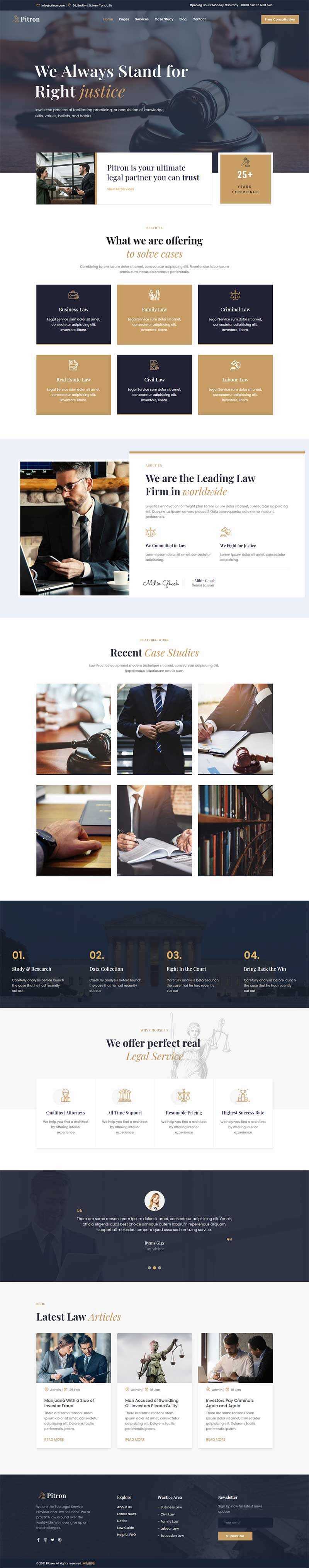 Bootstrap律师事务所网页html模板 - 项目资源网 - 项目资源网