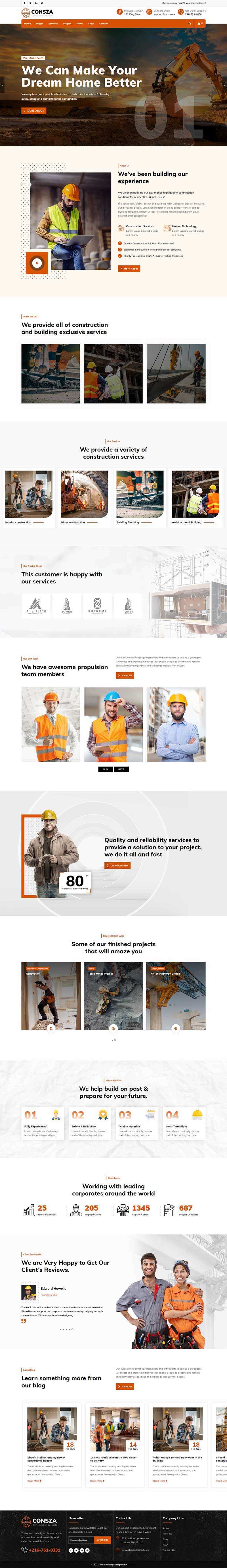 响应式房地产建筑工程企业网站HTML5模板 - 项目资源网 - 项目资源网