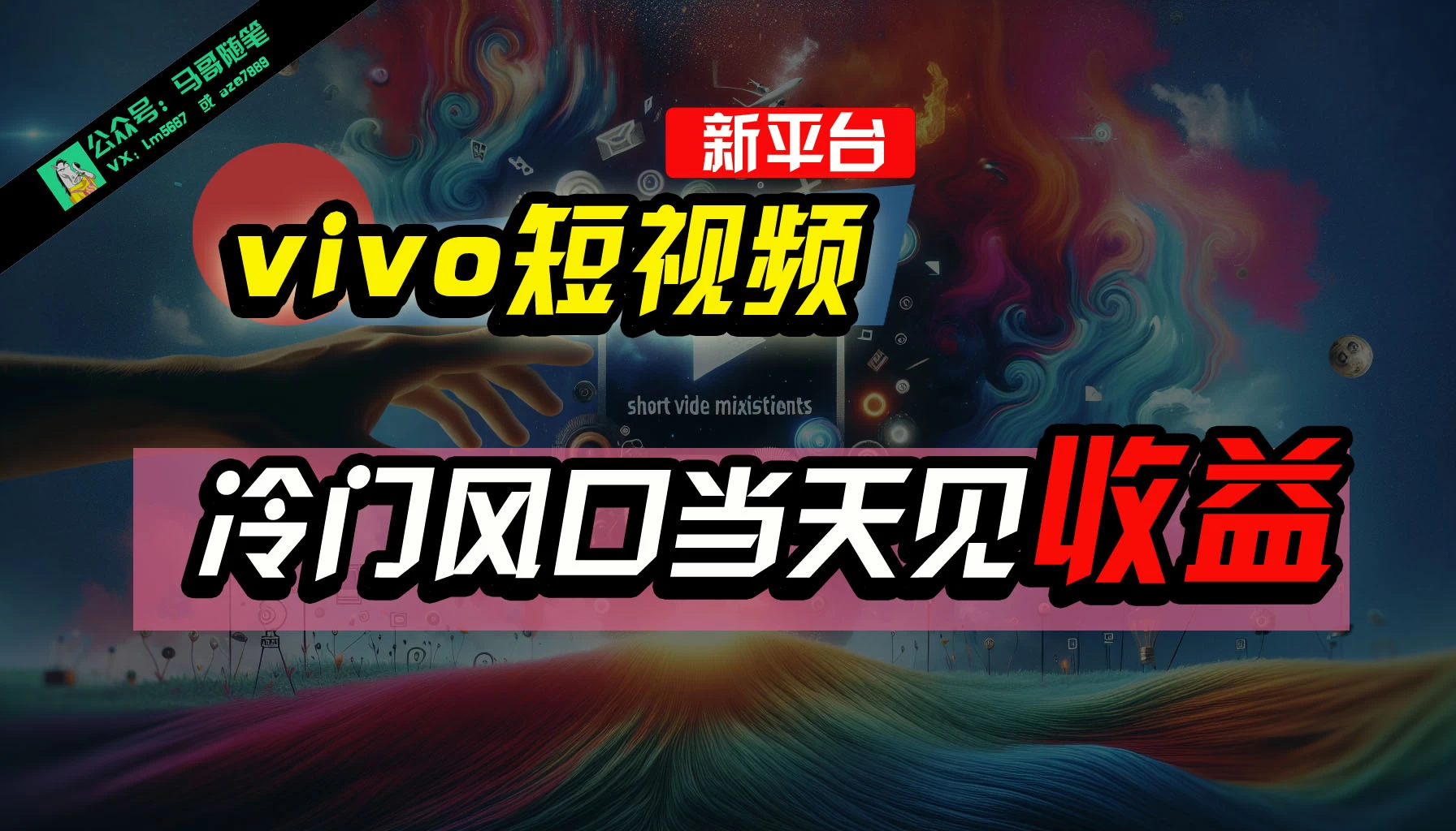 全新平台vivo短视频，新风口AI混剪无脑搬运，冷门风口当天见收益，7天撸了2300+了 - 项目资源网 - 项目资源网