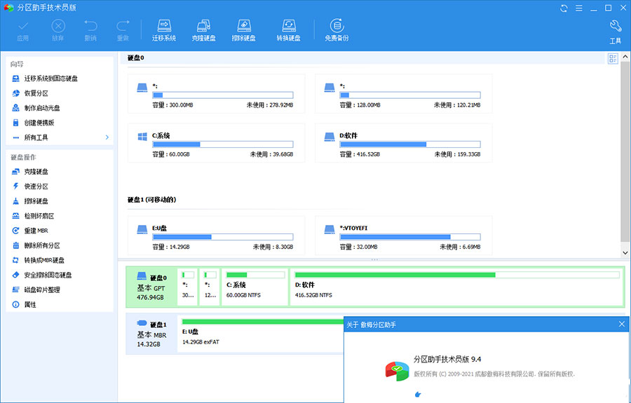 分区助手技术员版 AOMEI Partition Assistant v9.12 绿色版 - 项目资源网 - 项目资源网