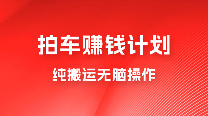 懂车帝拍车赚钱计划，纯搬运无脑操作，只要勤快小白也日入 1000+ - 项目资源网 - 项目资源网