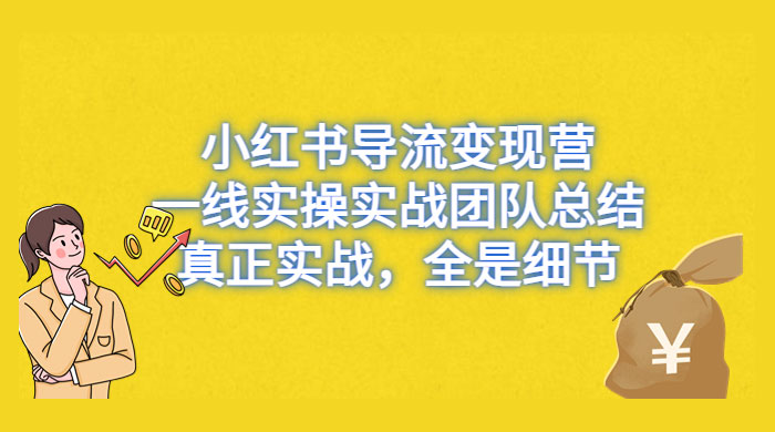 小红书导流变现营，一线实战团队总结，真正实战，全是细节，全平台适用 - 项目资源网 - 项目资源网