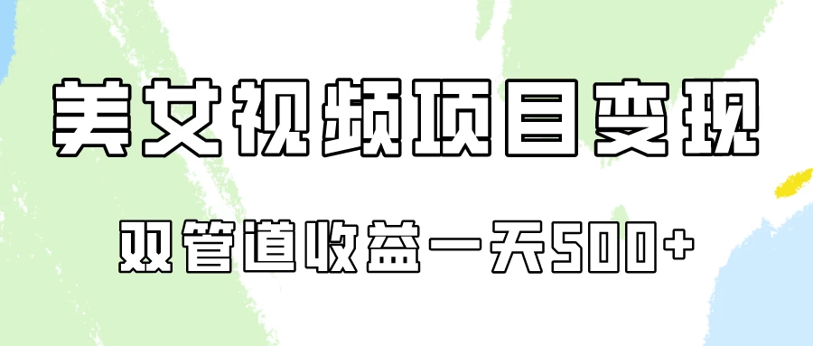 0成本，视频号美女视频双管道收益变现！ - 项目资源网 - 项目资源网