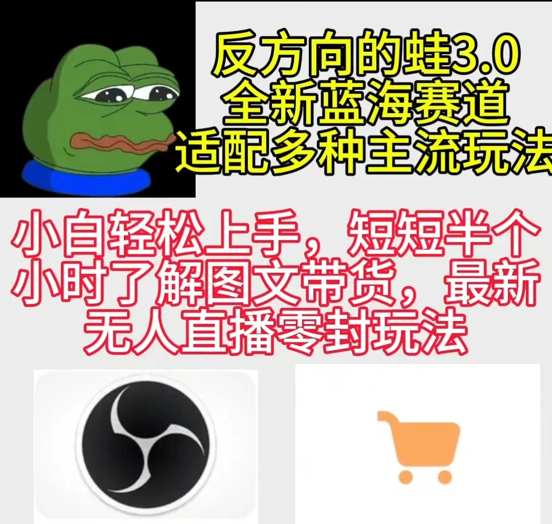 反方向的蛙3.0 图文最新玩法 隐身各种主流项目 新手小白轻松上手 日入2000+ - 项目资源网 - 项目资源网