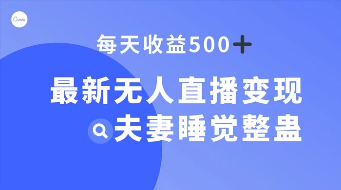 最新无人直播变现，夫妻睡觉整蛊，每天躺赚 500+ - 项目资源网 - 项目资源网