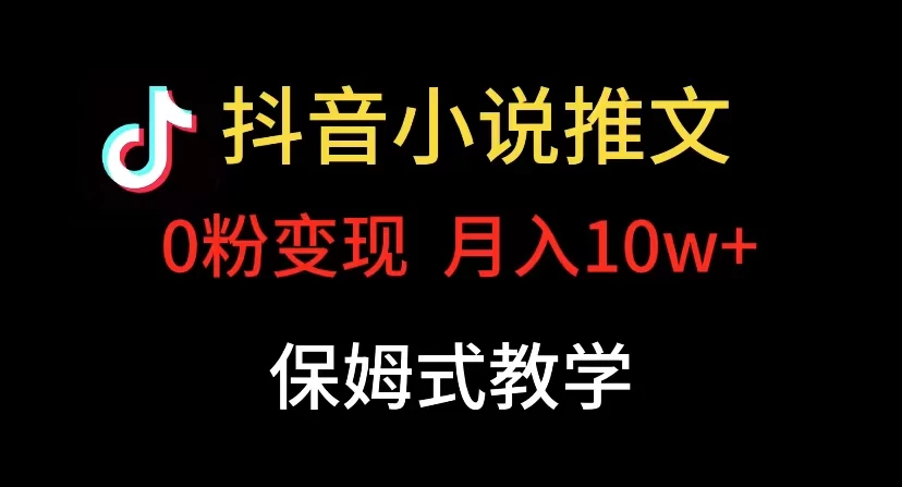 小说推文月入 10w，最适合小白上手，保姆式教学 - 项目资源网 - 项目资源网