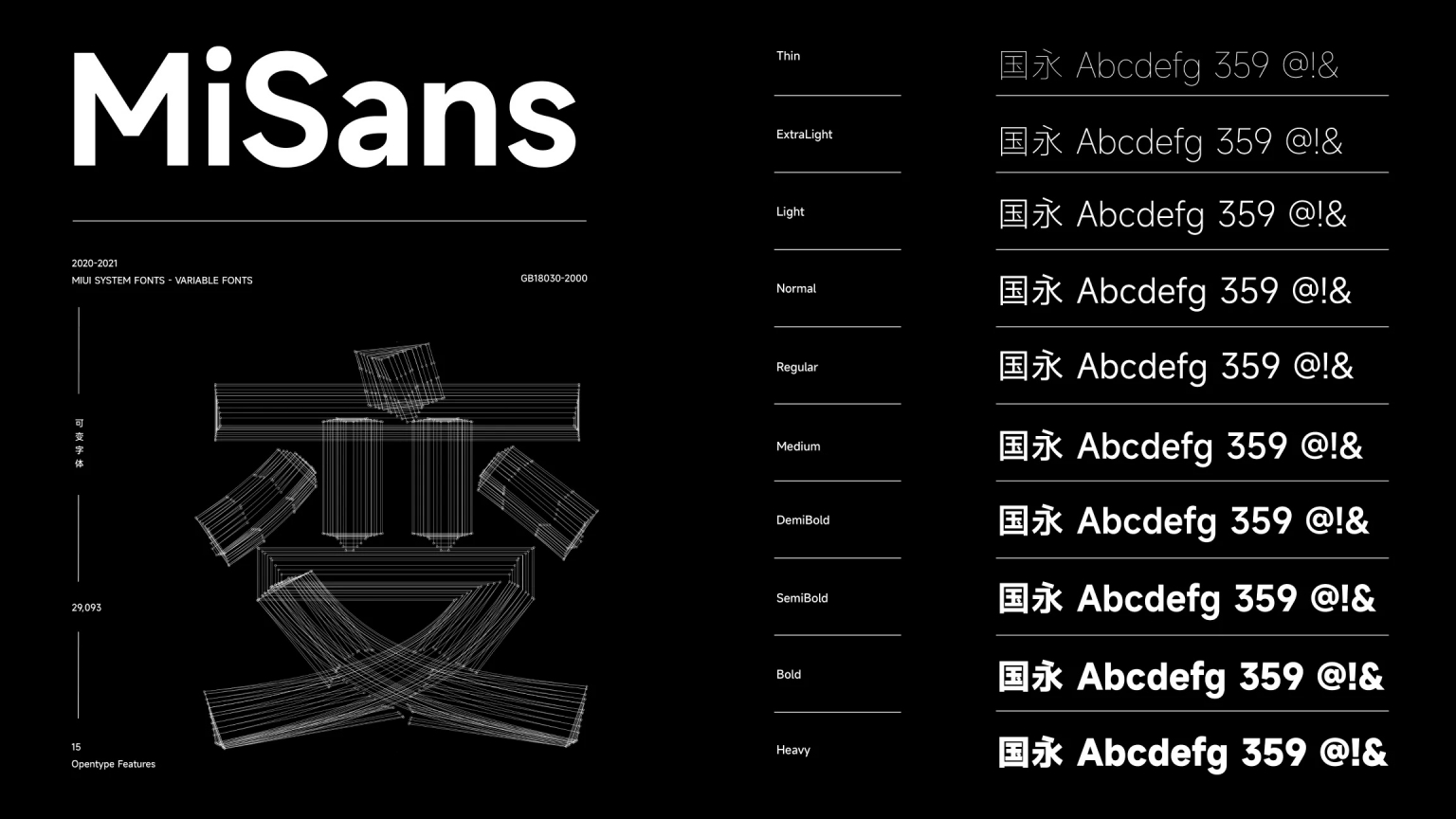 字体分享「MiSans」MIUI 全新系统字体 免费商用 - 项目资源网 - 项目资源网