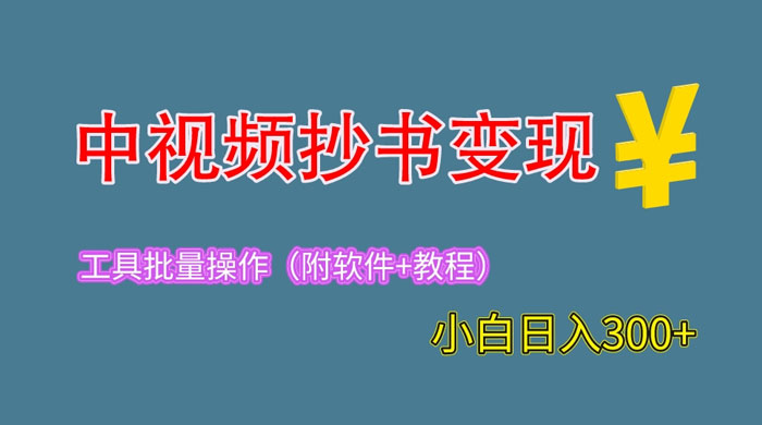 2023 中视频抄书变现：特别适合新手操作的副业「附工具+教程」 - 项目资源网 - 项目资源网