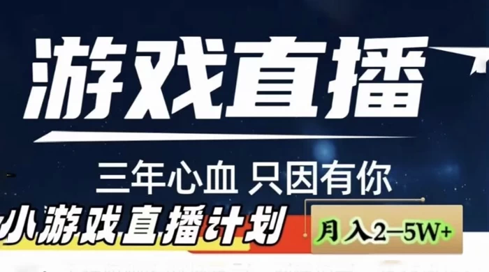 快手抖音小游戏直播月入 5-10 万，小白秒变大神 - 项目资源网 - 项目资源网