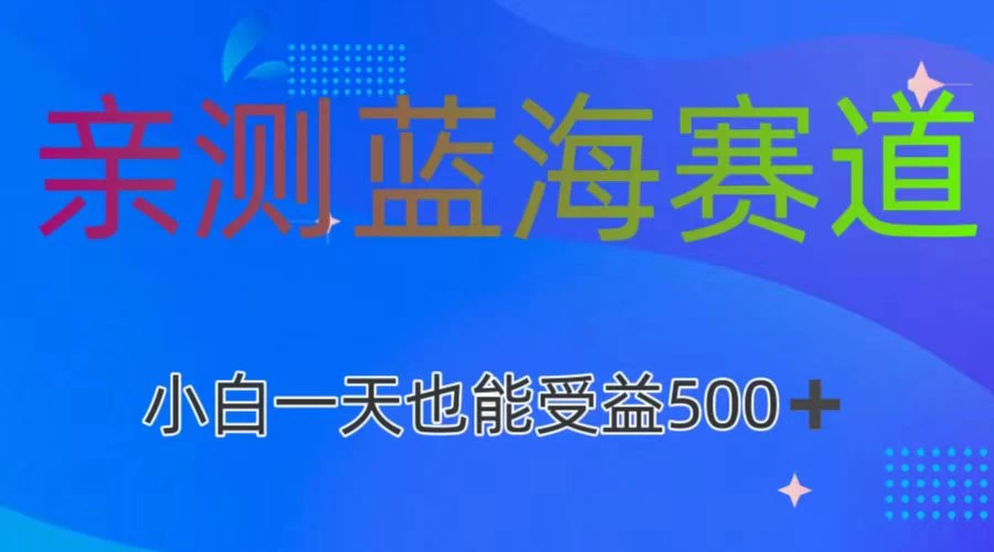 亲测蓝海赛道，利用AI创作，小白一天收益500+ - 项目资源网 - 项目资源网