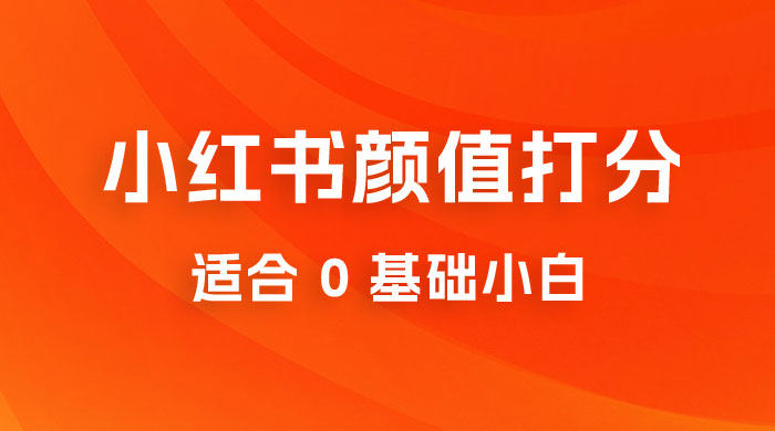 小红书颜值打分项目：一条作品最高收入 1000+ - 项目资源网 - 项目资源网