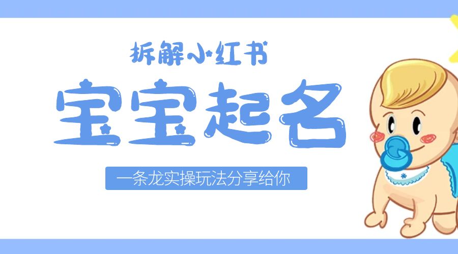 拆解小红书宝宝起名虚拟副业项目：一条龙实操玩法分享给你「教程+软件」 - 项目资源网 - 项目资源网