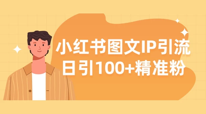小红书图文 IP 引流，日引 100+ 精准粉【揭秘】 - 项目资源网 - 项目资源网