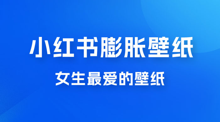 小红书膨胀壁纸项目玩法，女生最爱的壁纸，0 门槛新手也可操作日入 300+ - 项目资源网 - 项目资源网