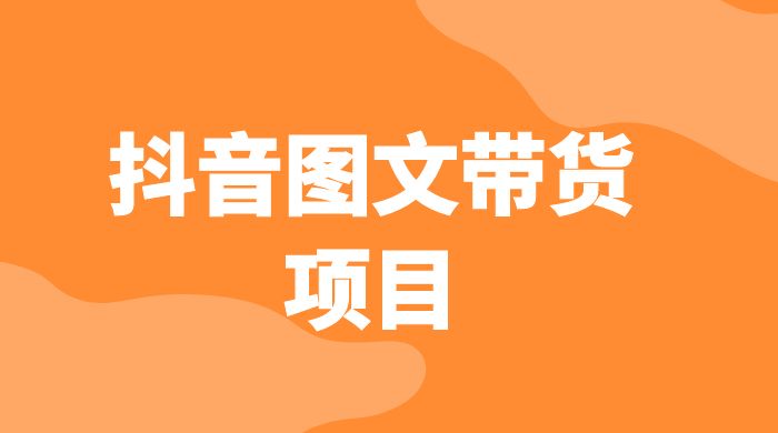 抖音图文带货项目：操作简单无门槛，适合小白 - 项目资源网 - 项目资源网